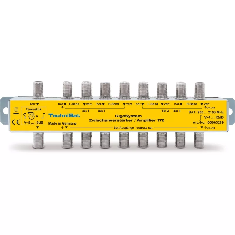 Starpposma pastiprinātājs TECHNISAT 17Z sudrabains modelis 0000/3269