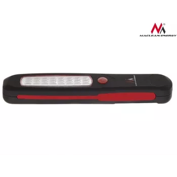 Darbnīcas lampa MACLEAN MCE03 — 24 LED, magnētiskā pamatne un āķis, darbināma ar baterijām (3×AAA)