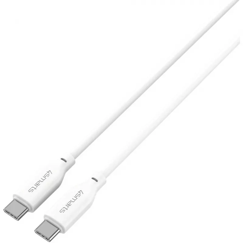 4smarts USB-C / USB-C silikona kabelis High Flex 60W 1,5m balts