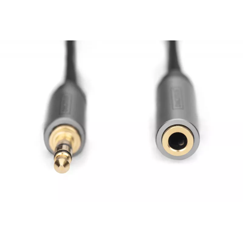 Digitus Audio Extension kabelis 3.5mm jack to 3.5mm socket 1.8m Melns