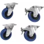 Riteņu komplekts Roadinger RD-100 100 mm zils, 2 riteņi ar bremzi