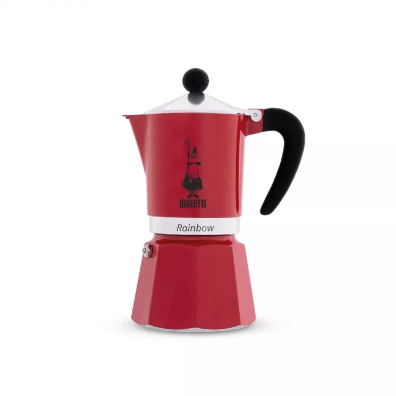 Plīts kafijas automāts BIALETTI Rainbow 0.06 L — alumīnijs, 60 ml, sarkans