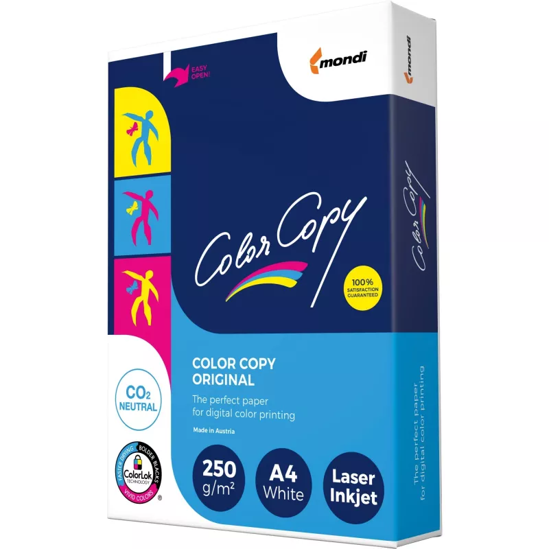 Kopēšanas papīrs birojam Mondi Color Copy 8687A25 (A4; 250 g/m²; 125 loksnes; balts papīrs; satīna)