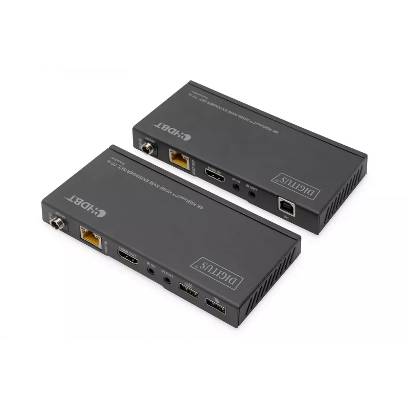 KVM paplašinātāja komplekts Digitus 4K HDBaseT HDMI 70 m ar vadu