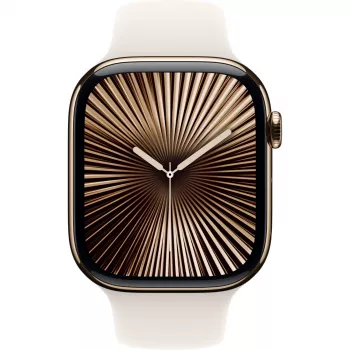 APPLE Watch Series 10 GPS + Cellular 46mm zelta titāna korpuss ar Starlight sporta siksnu - S/M