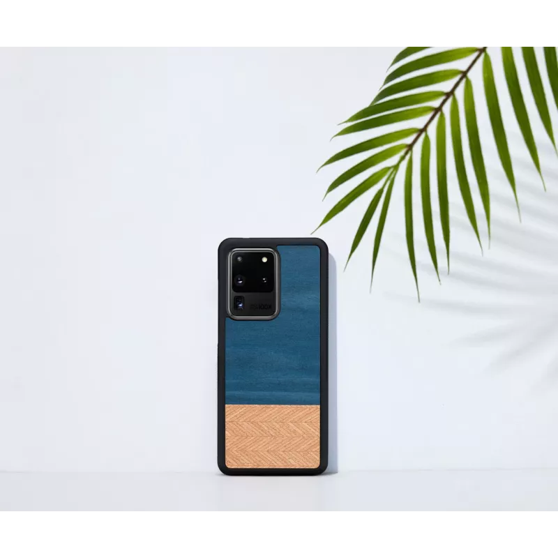 Aizsargājošs viedtālruņa maciņš Man and Wood Galaxy S20 Ultra Denim Melns