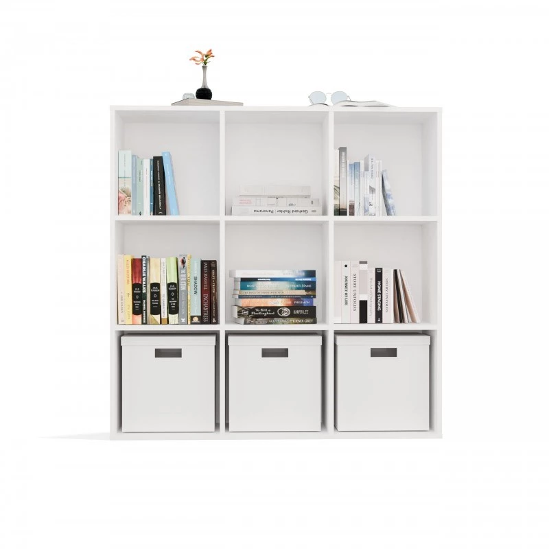 MALAX 3x3 H Balts SHELVING UNIT