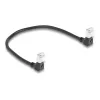 DeLOCK RJ45 tīkla kabelis Cat.6A S/FTP plāns 90° lejupvērsts 0.25 m melns