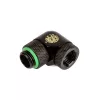 Adapter 90° BitsPower BP-MB90R2LD G1/4 collas vīrišķā uz G1/4 collas sievišķo, 2x grozāmi šarnīri