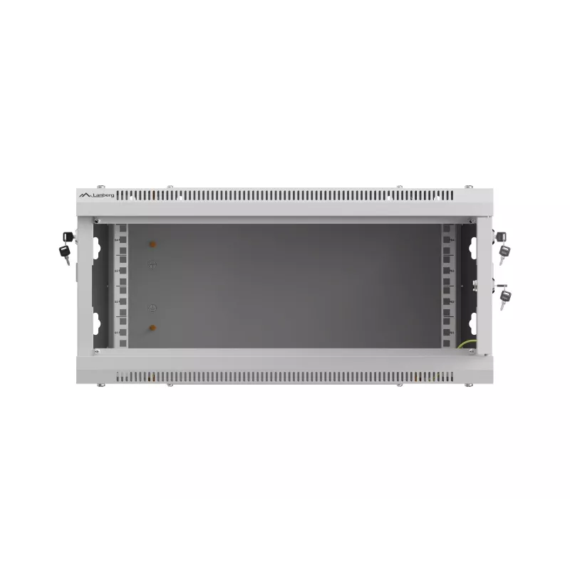 Piestiprināms 19 collu montāžas skapis LANBERG WF01-6404-00S 4U 600×450 mm, pelēks