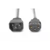 Digitus ASSMANN - strāvas pagarinātāja kabelis - IEC 60320 C14 uz IEC 60320 C13 - AC 250 V - 1.2 m - formēts - melns (AK-440201-012-S)
