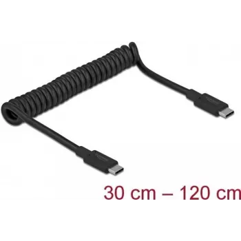 USB kabelis DeLOCK 85350 USB 3.2 Gen 2 1,2 m USB C melns