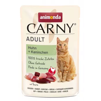 ANIMONDA Carny Adult Chicken and rabbit - mitrā kaķu barība - 85g