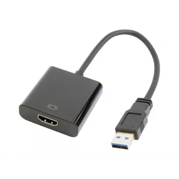 USB grafiskais adapteris GEMBIRD A-USB3-HDMI-02, HDMI izeja, līdz 1920x1080, melns, 36 g