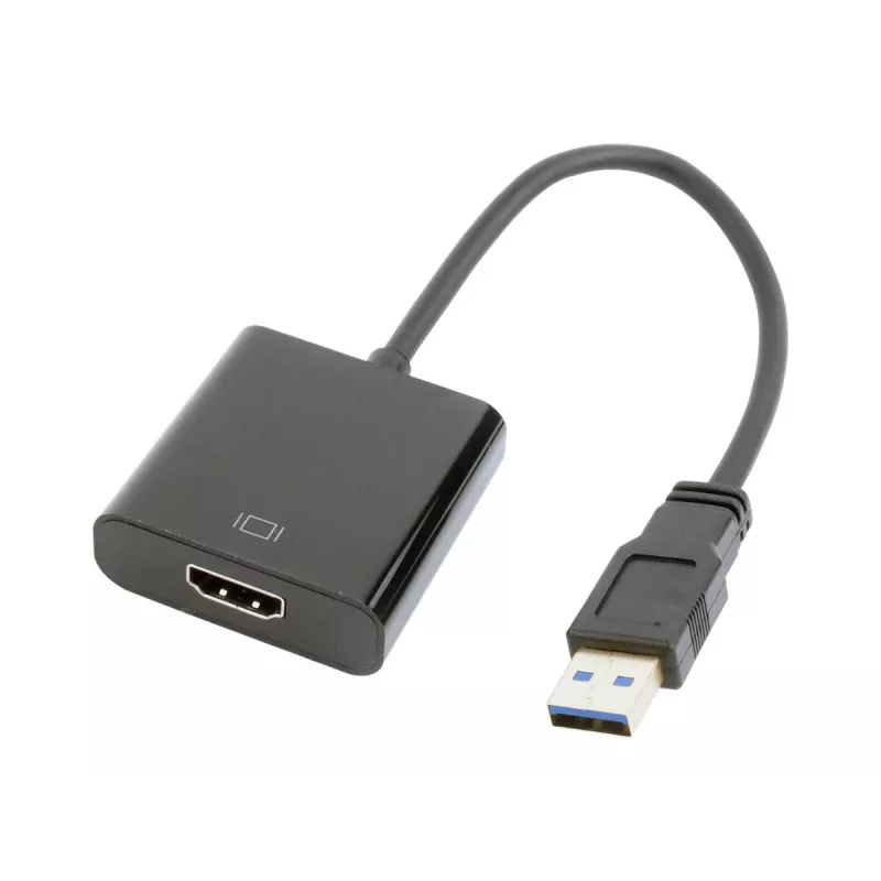 USB grafiskais adapteris GEMBIRD A-USB3-HDMI-02, HDMI izeja, līdz 1920x1080, melns, 36 g