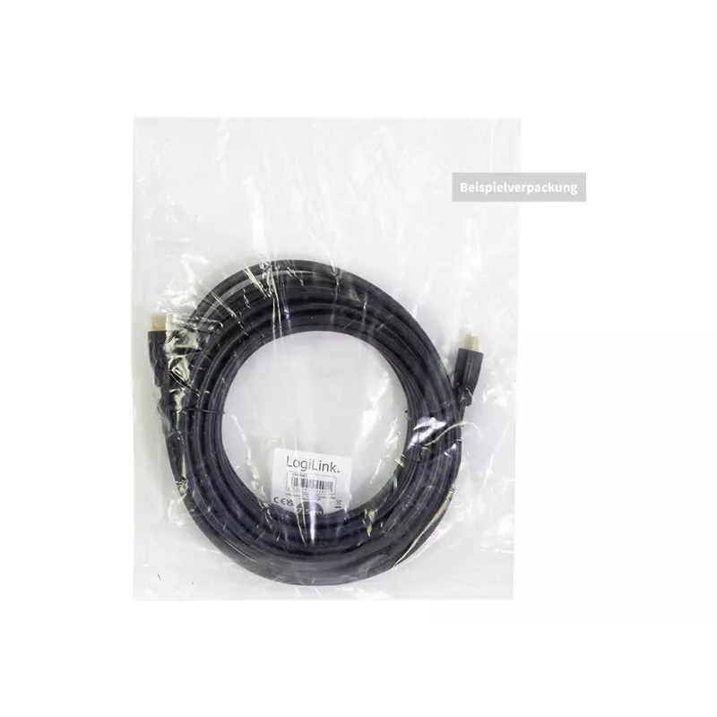 LogiLink CH0053 HDMI kabelis Melns 10m 4K UHD HDMI-a spraudnis uz HDMI-a spraudni