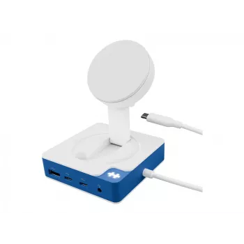 Hyper HyperDrive Flex MagCharge USB-C centrmezgls, balts/zils | HD8100BUGL | HDMI portu skaits 1