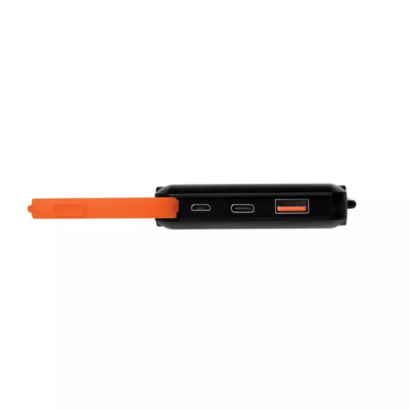 Logilink - Saules enerģijas banka - lukturis - Li-Pol - 10000 mAh - 18 W - 3 A - PD 2.0, QC 3.0, Īpaši ātra uzlāde - 2 izejas porti (USB Type A, 24 kontaktu USB-C) - ar kabeli: USB (PA027
