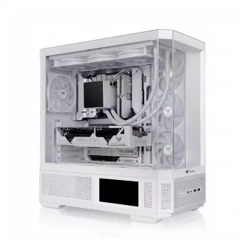 Datora korpuss THERMALTAKE Midi View 370 TG ARGB Snow/balta ar rūdītu stiklu, ARGB apgaismojumu