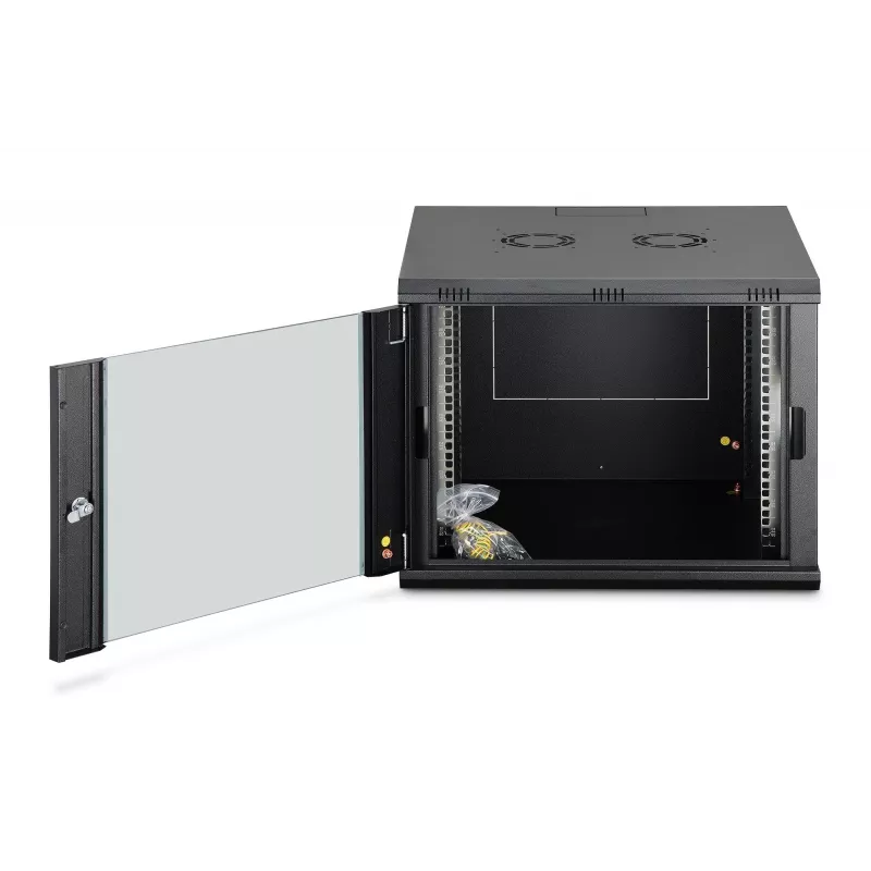 Pie sienas stiprināms tīkla skapis DIGITUS Dynamic-N 9U 19 collas 600x600 mm, IP20, atslēgas slēdzene, nesamontēts