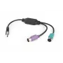 Adapteris 2xPS2->USB pele + tastatūra