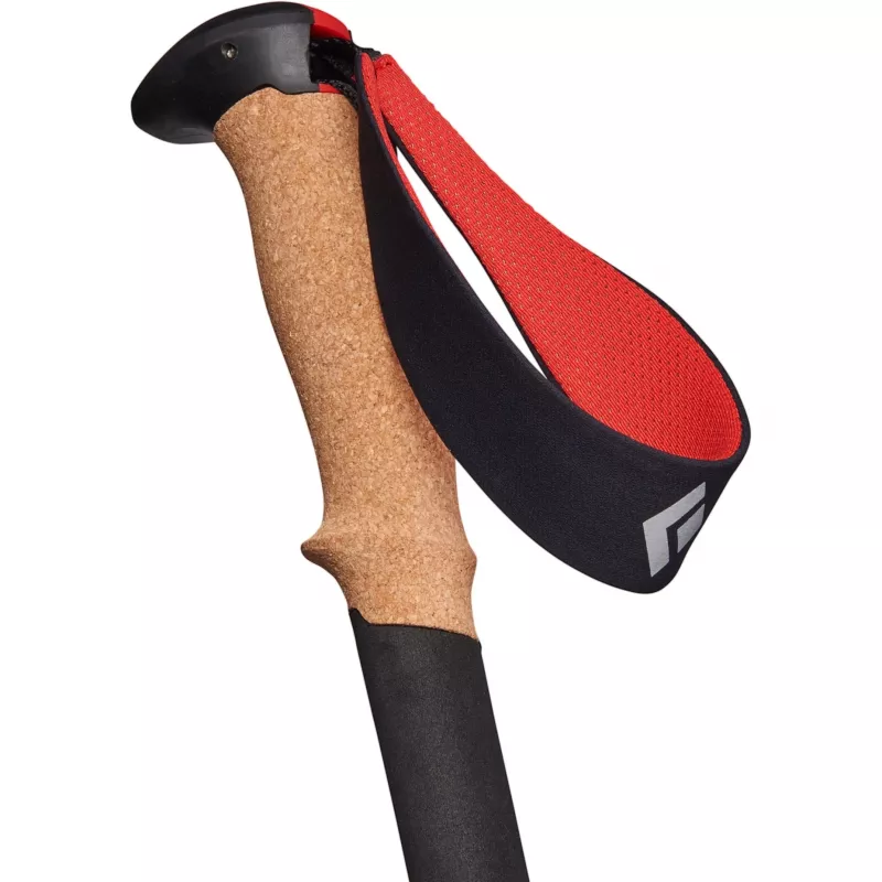 Pārgājiena nūjas Pursuit FLZ M/L, fitnesa ierīce melna/sarkana, 1 pāris, 125-140 cm