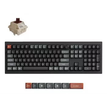 Mehāniskā pilnizmēra tastatūra Keychron V6 Ultra 8K — QWERTY, Bluetooth, RGB, melna