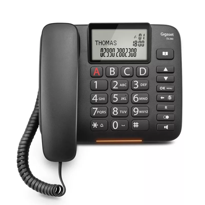 Gigaset DL380 vadu tālrunis, melns