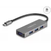 DeLOCK 63173 USB centrmezgls Type-C 5000 Mbit/s melns