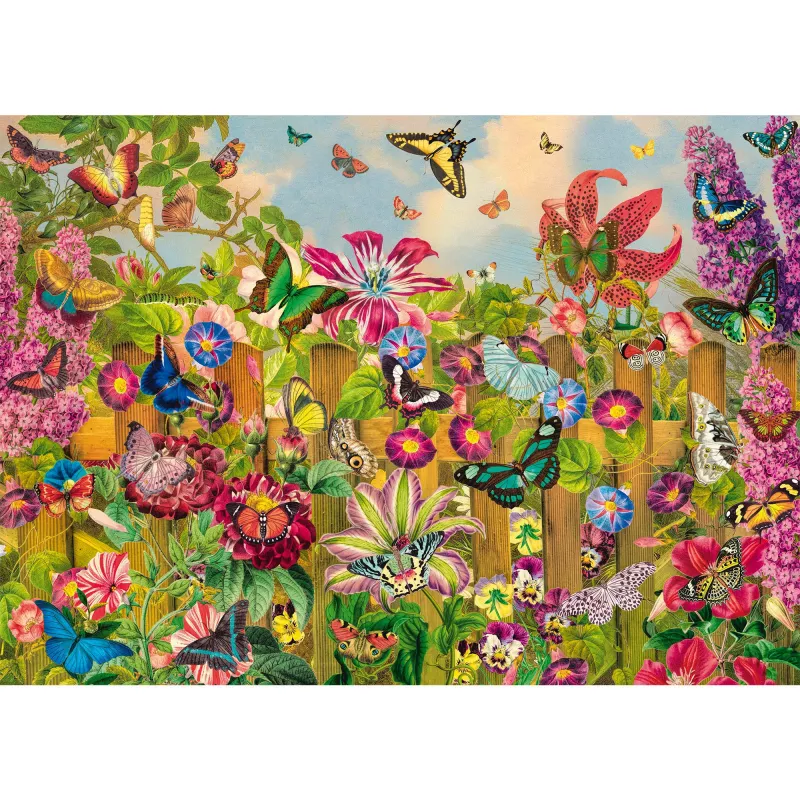 Puzle schmidt spiele Beautiful Butterfly Garden — 2000 gabali, modelis 59746