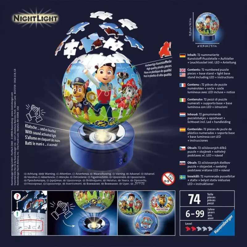 Ravensburger puzles bumbas nakts gaisma P