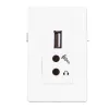 USB2.0+2x Mini Jack modulis Garbot BN4900-USB A+2XJ balts 20 cm