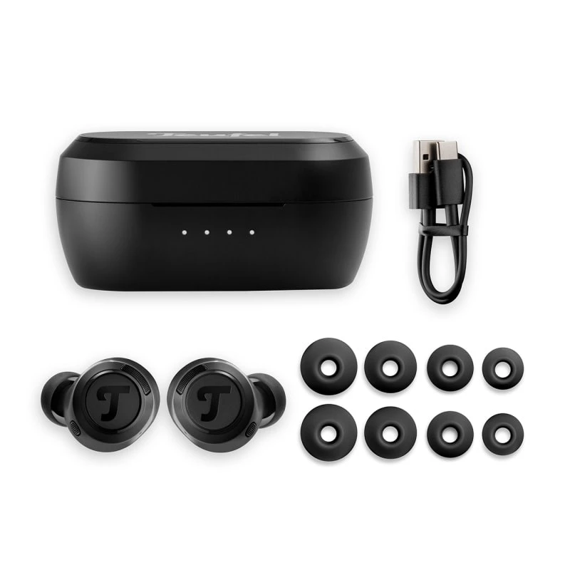 Teufel REAL Zils TWS 3 austiņas bezvadu ievietojamās zvaniem/mūzikai Bluetooth melnas