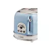 Ariete 155 Design 2 Slice Toaster ar sviestmaižu turētājiem, 6 grauzdēšanas līmeņi, 810 W, nerūsējošā tērauda korpuss, noņemama drupaču paplāte, pasteļzils