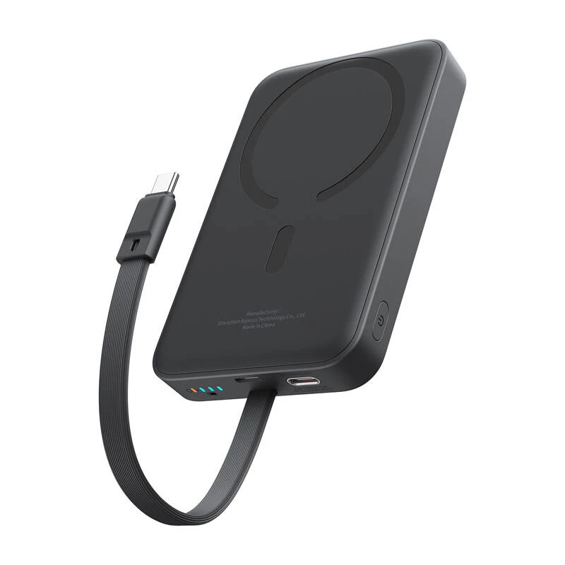 Baseus Mini 10000mAh 30W magnētiskā jaudas banka (melna) Bayern Edition