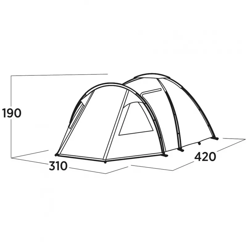 Kupolveida telts Easy Camp Kinn 5 Zaļa 5 personām Ciets karkass Ūdensnecaurlaidīga