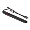 Qoltec 53998 Strāvas sadalītājs RACK 19 | 1U | 10A | PDU | 8xIEC C13 | 2m