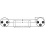 Audio kabelis Omnitronic 3022075A 0,2 m XLR 3 kontaktu melns