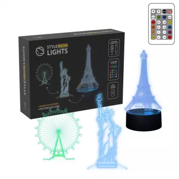 Manta SNL125RGB RGB 3D ēku dekoratīvā LED lampa