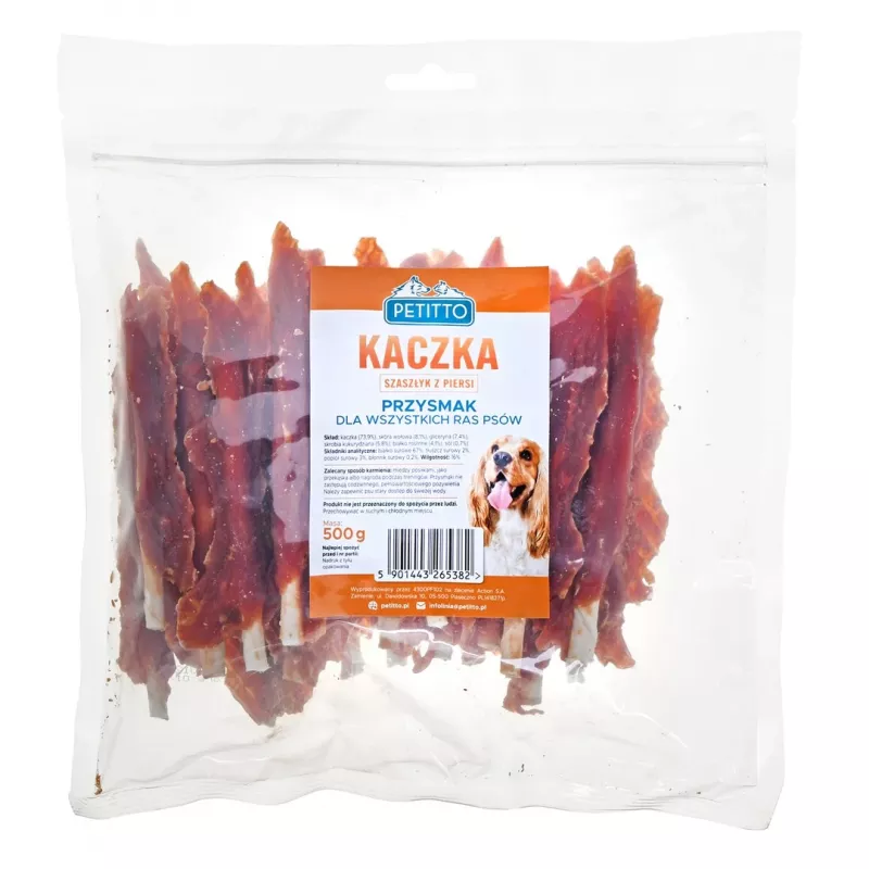PETITTO Pīles krūtiņas kebaba suņu gardumi, funkcionālas cietas uzkodas, 500 g, 67% olbaltumvielu, bez lipekļa un konservantiem