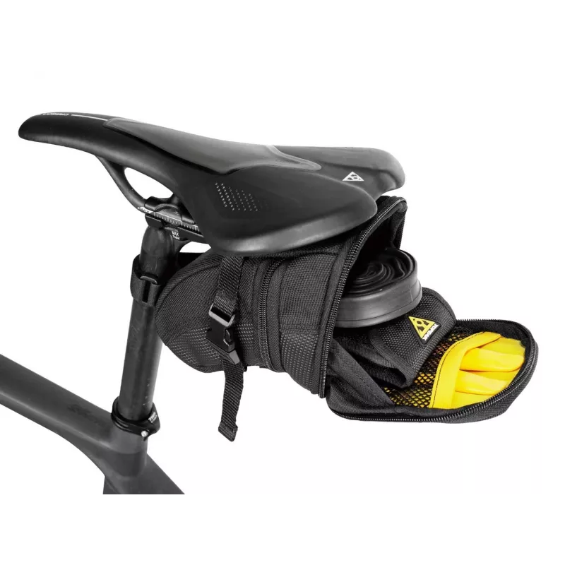 Sēdekļa soma TOPEAK Aero Wedge Pack Medium — kompakta zemseglojuma velosipēda glabātuve