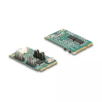 DeLOCK 95276 iekšējais RS-232 adapteris Mini PCI Express zaļā krāsā