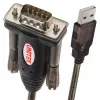 UNITEK Y-105 seriālais kabelis Melns 1.5 m USB Type-A DB-9