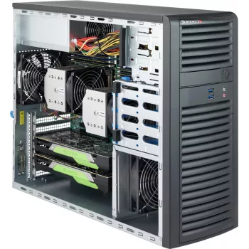 Super Micro Supermicro SC732 D3-1K26B - MDT - Paplašināts ATX 1200 vatu (PS/2) - melns - USB/Audio (CSE-732D3-1K26B)