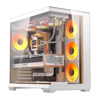 Datorkorpuss Darkflash C280 (balts) ar 7 dzesēšanas ventilatoriem