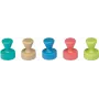 10 koniskie magnēti, dažādu krāsu, Ø 1,2 x 1,6 cm (6168499)