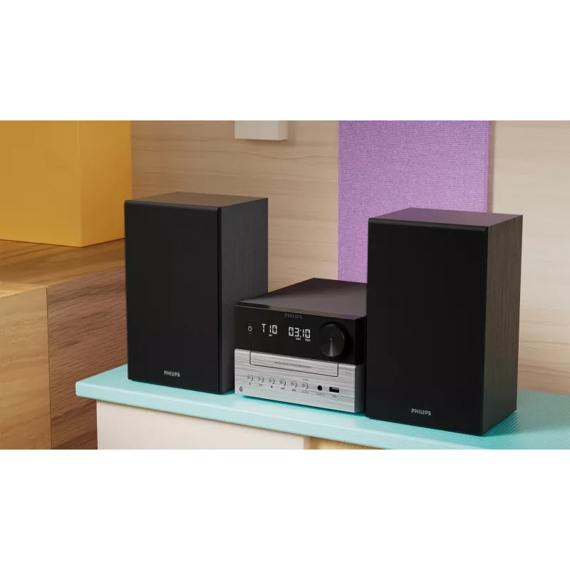 Philips TAM3205M2 mājas audio sistēma Mājas audio mikrosistēma 20 W Melna, Sudraba