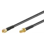 Koaksiālais kabelis Microconnect 51675 RP-SMA RP-SMA 1 m melns