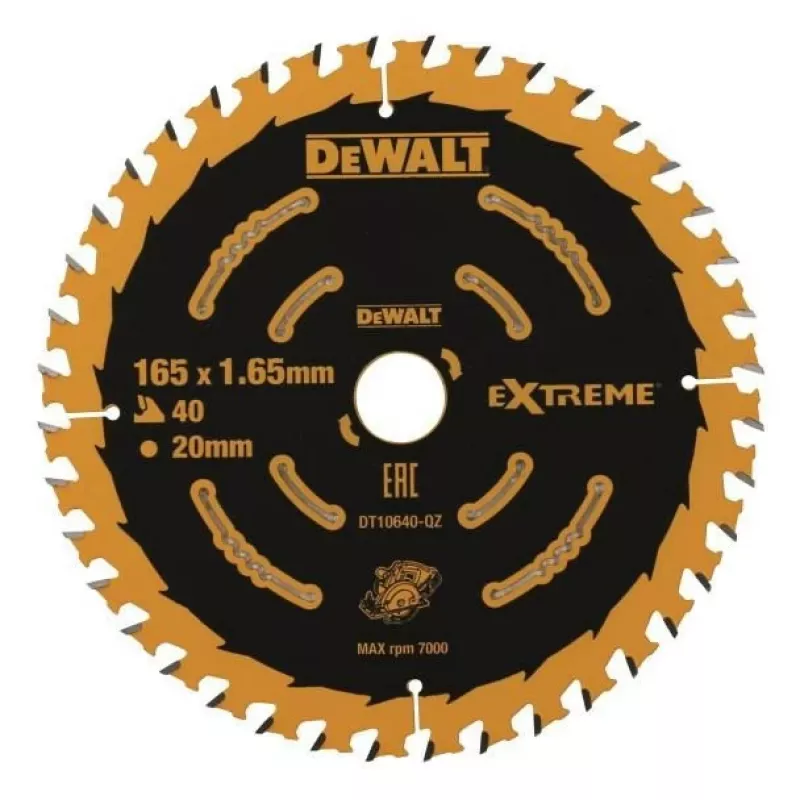 Riņķveida zāģa asmens DeWALT DT10640-QZ 16,5 cm