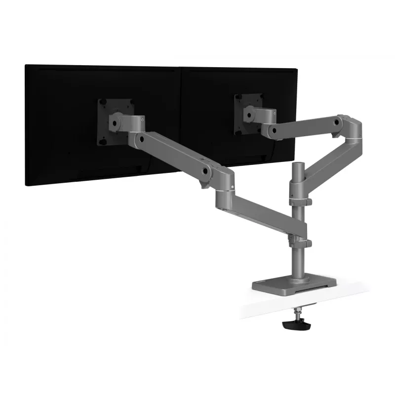 Ergotron LX Pro - Montāžas komplekts (divu roku) - 2 LCD displejiem - perforētas plāksnes montāža - Alumīnijs - Tumši pelēks - Ekrāna izmērs: līdz 61 cm (līdz 24 collām)